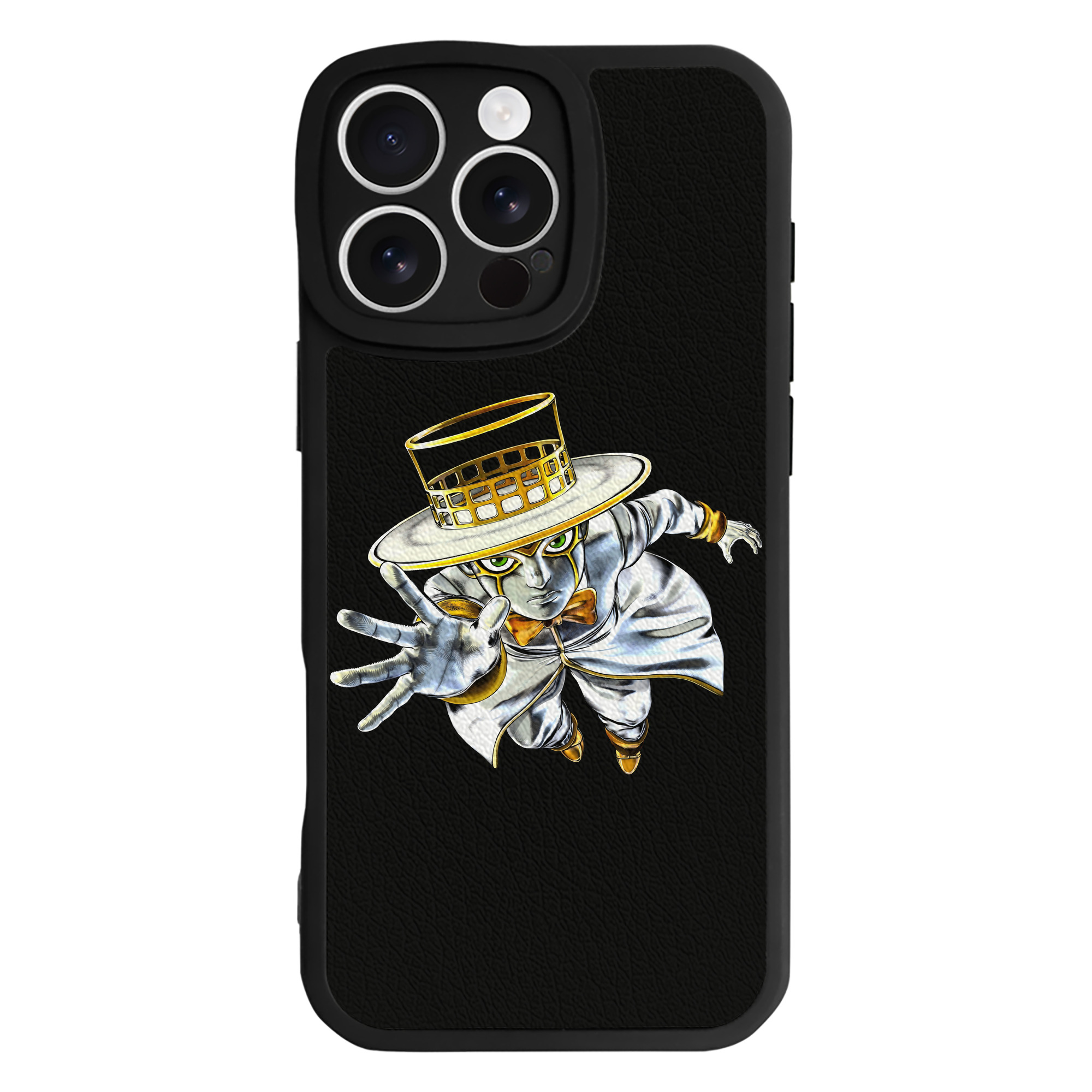 （画像用） ジョジョの奇妙な冒険 岸辺 露伴（きしべ ろはん） JoJo's Bizarre Adventure Rohan Kishibe 【iPhone 16シリーズ対応】シリコンスマホケース（レザー調） 材質：シリコン